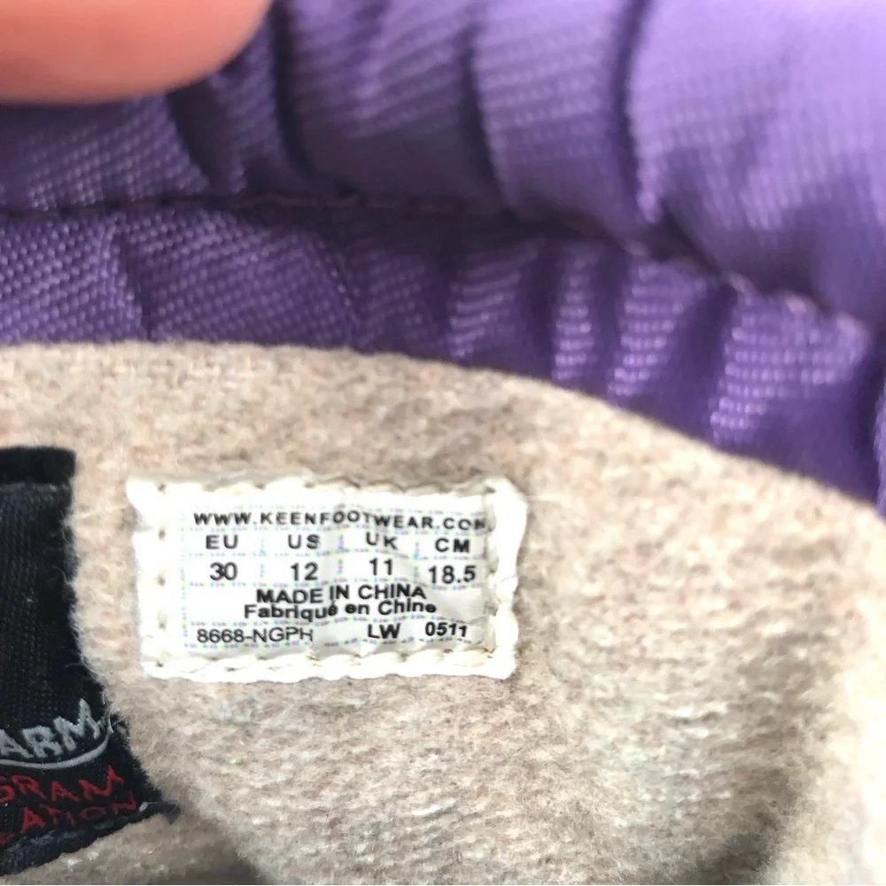 KEEN Breckenridge Snow Boots Winter Warm Insulated Purple 12 Kids Outdoor Girls